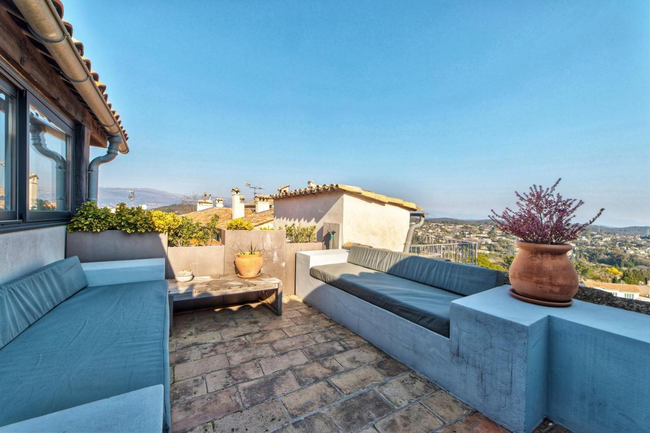 Townhouse Mougins In The Old Village, Fantastic View, Sea And Mountains Exterior photo