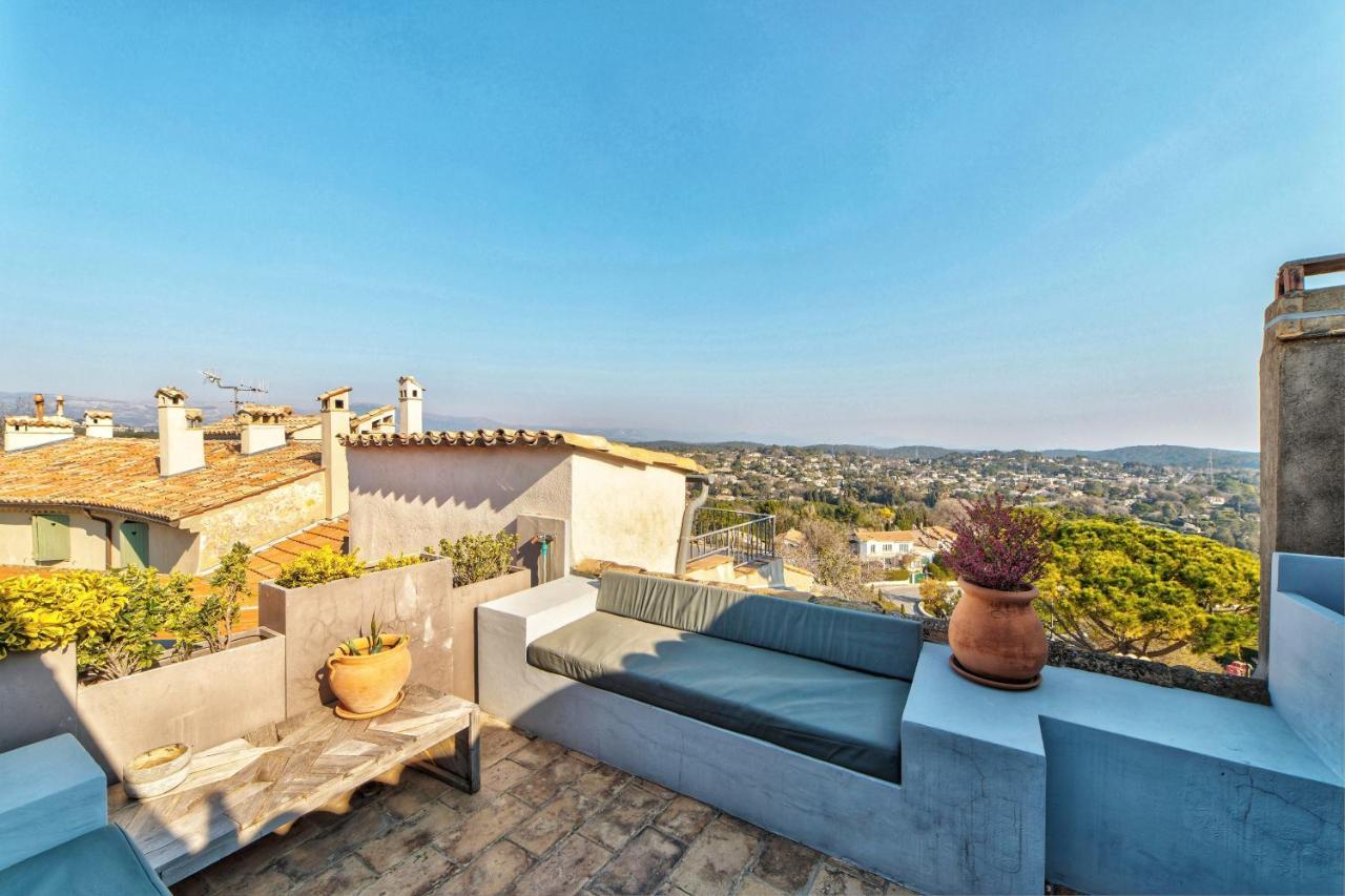 Townhouse Mougins In The Old Village, Fantastic View, Sea And Mountains Exterior photo